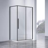 Душевой уголок квадратный/прямоугольный   Slim-N VSR-4SN8014CLB 1400x800x1950 цвет черный стекло прозрачное Vincea