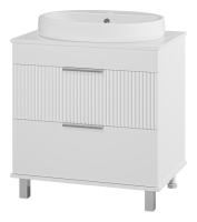ENFIDA - 70 Тумба напольная 2 ящ. белая мат. эмаль + раковина УТ000015615 Brevita