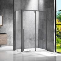 Душевой уголок, прямоугольный VSR-1L9013CLGM-1 1300х900х1950 профиль вороненая сталь стекло прозрачное VINCEA