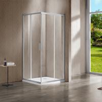Душевой уголок, квадратный/прямоугольный VSS-1G1012CLBN 1200x1000x1900 цвет профиля брашированный никель стекло прозрачное Vincea