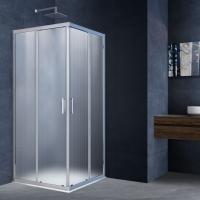 Душевой уголок, квадратный VSS-3AL900MT 900x900x1900 профиль хром стекло текстурное VINCEA