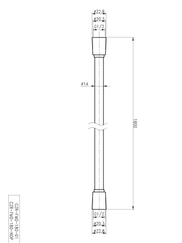 Душевой шланг PVC, 180 см CZR-FMD-180-01 CEZARES