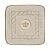 Коврик д/ванной комнаты 60х60 см., вышивка логотип КОРОНА, кремовый, окантовка золото