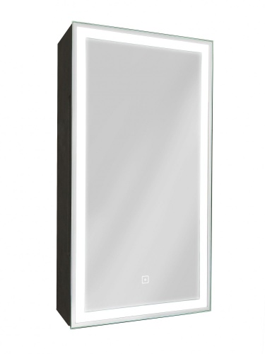 Зеркало-шкаф с подсветкой ART&MAX TECHNO AM-Tec-350-650-1D-L-DS-F-Nero ART&MAX