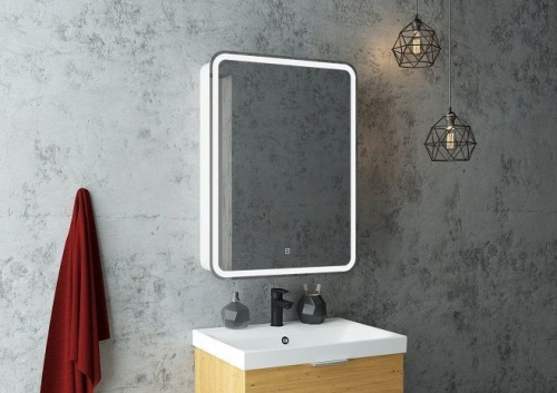 Зеркало-шкаф с подсветкой ART&MAX PLATINO AM-Pla-600-800-1D-R-DS-F ART&MAX