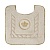 Коврик д/WC 60х60 см., вышивка логотип КОРОНА, кремовый, окантовка золото