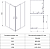 Душевой угол раздвижной квадратный RV13-90-01-C5 900x900x1950 Цвет профиля Чёрный Стекло Прозрачное Veconi