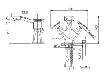 Смеситель для раковины WONZON & WOGHAND SHAKESPEARE, Хром (WW-651101-CR)